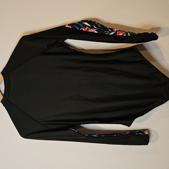 Floral Long Sleeve Rash Guard Women's 1 Piece Swimsuit Sz. L NWOT  Zip Front - Picture 4 of 8